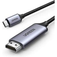 Кабель UGREEN MM142 Type-CM - HDMI M Cable Alum. 1.5м (Серый\Черный)