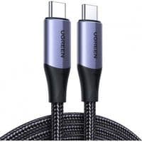 Кабель UGREEN US355 Type-C-Type-C 100W 5A Gen2 10Gbps Cable 1м (Чорний)