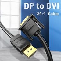 Кабель Vention DisplayPort - DVI-D (M/M), 1.5 м, Black (HAFBG)