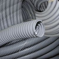 Гофрована ПВХ труба з протяжкою Ø50/39,6 мм. бухта 25м.
