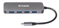 USB-Концентратор D-Link DUB-2340 3xUSB3.0, 1xUSB3.0 (Швидка зарядка), 1xUSB-C/PD, USB-C