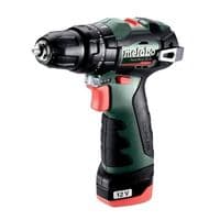 Шуруповерт-дрель аккумуляторная Metabo POWERMAXX SB BL, 12В 2х2Ач, 20/38Нм, 0-400/0-1500об/мин, 0.8кг