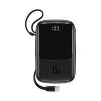 Універсальна мобільна батарея Baseus Cable Q Pow Display Power Bank 10000mAh 15W Black