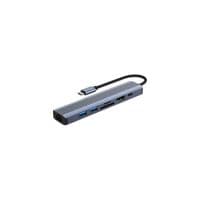 Адаптер Dynamode 7-в-1 USB-C to HDTV 4K/30Hz, 2хUSB3.0, RJ45, USB Type-C PD 100W Female, SD/MicroSD