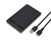 Кишеня Dynamode зовнішня для 2.5" SATA/SSD HDD - USB 3.0, безгвинт. засувне кріплення, пластикова чорна