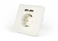 Розетка із зарядкою USB x2, 2.4 A