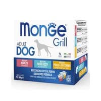 Вологий корм для собак Monge Dog Grill Mix Chicken and Turkey, Beef, Cod Fish 12*100 г (8009470017510)