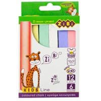 Крейда ZiBi кольорова квадратна, 12 шт. KIDS Line (ZB.6703-99)