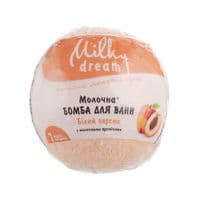 Бомбочка для ванны Milky Dream Молочная Белый персик с молочными протеинами 100 г (4820205300790)