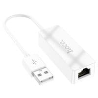 Кабель-переходник HOCO UA22 Acquire USB ethernet adapter(100 Mbps) White