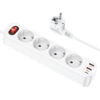 Сетевое зарядное устройство HOCO NS1 Aura 4-bit extension cable socket(including 1C2A PD20W fast charge) White