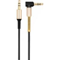 Кабель 3,5"-3.5" 1m Hoco Black (UPA-02) (пружина)