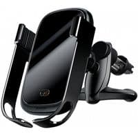 Холдер Baseus Wireless Charger Rock Solid Electric Car Mount (WXHW01-01) Black