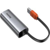 USB-Hub Baseus Steel Cannon Series USB A Gigabit LAN Adapter Dark grey