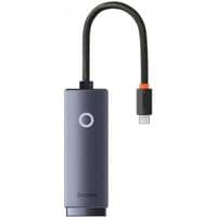 USB-Hub Baseus Lite Series Ethernet Adapter Type-C to RJ45 LAN Port (100Mbps) Black