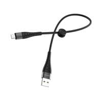 Кабель BOROFONE BX32 Munificent Micro-USB 0.25m, aluminum alloy casing, nylon braid Black