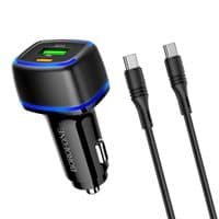 Зарядний пристрій BOROFONE BZ14A Mercury PD20W+QC3.0 (Type-C to Type-C) Black
