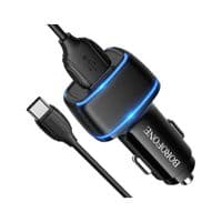 Автомобільний зарядний пристрій BOROFONE BZ14 Max dual port (Type-C) Black