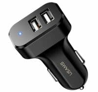 Автомобільний зарядний пристрій Usams US-CC087 C13 2.1A Dual USB Car Charger Black