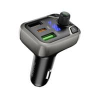 Автомобільний зарядний пристрій з FM-модулятором BOROFONE BC38 Flash Energy PD20W+QC3.0 car BT FM transmitter Black
