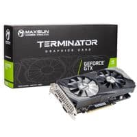 Відеокарта GeForce GTX 1650, Maxsun, Terminator, 4Gb DDR6, 128-bit, HDMI/DP/DVI-D, 1590/12000 MHz, 6-pin (MS-GTX1650 Terminator 4GD6)