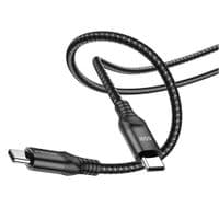 Кабель BOROFONE BX56 Delightful 1,5m 60W Type-C to Type-C Black