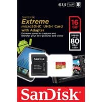 microSDHC (UHS-1) SanDisk Extreme Plus 16Gb class 10 (80Mb/s) (adapter SD)
