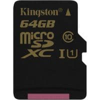 microSDXC (UHS-1) Kingston 64Gb class 10 (R90Mb/s, W45Mb/s)