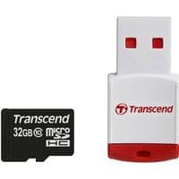 Карта памяти Transcend 32GB microSDHC C10 + USB reader