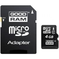 Карта памяти MicroSDHC  4GB Class 4 GOODRAM + SD-adapter (M40A-0040R11)