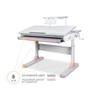 Парта Mealux Edmonton Multicolor Pink с полкой S50 (BD-610 W/MC + PN + S50 WG)