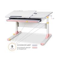 Парта Mealux Vancouver Multicolor Pink Lite (BD-620 W/G MC + PN Lite)