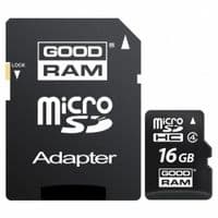 Карта памяти MicroSDHC 16GB Class 4 GOODRAM + SD adapter (M40A-0160R11)