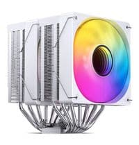 Кулер для процесора Jonsbo CR-3000 ARGB, White, алюміній/мідь, 2x120 мм, PWM, для Intel 115x/1200/1700, AMD AMx/FMx, до 260W TDP, 160 мм