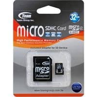 Карта памяти MicroSDHC 32GB Class 4 Team + SD-adapter (TUSDH32GCL403)