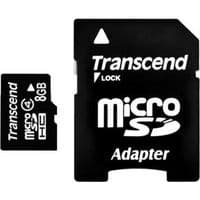 TRANSCEND Flash Card, microSDHC, 8GB, Class 4