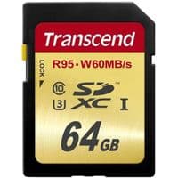 Карта памяти SDXC 64GB UHS-I/U3 Class 10 Transcend Ultimate (TS64GSDU3)