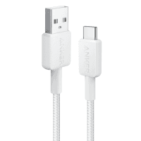 Кабель ANKER 322 USB-A to USB-C - 0.9m Nylon (Белый)