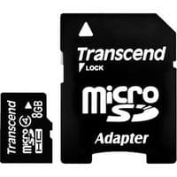 Карта памяти MicroSDHC  8GB Class 4 Transcend + SD-adapter (TS8GUSDHC4)
