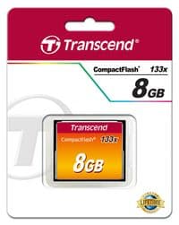 Карта памяти Transcend  8GB CF 133X