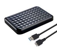 Кишеня Dynamode зовніш.для 2.5" SATA/SSD HDD - USB 3.0, безвинт. засувне кріплення, пластикова чорна