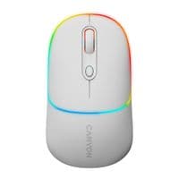 Canyon 2 in 1 Wireless optical mouse with 6 buttons, DPI 800/1200/1600, 2 mode(BT/ 2.4GHz),  650mAh Li-poly battery,RGB backlight ,Snow white, cable length 0.8m, 110*62*34.2mm, 0.085kg