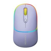 Canyon 2 in 1 Wireless optical mouse with 6 buttons, DPI 800/1200/1600, 2 mode(BT/ 2.4GHz),  650mAh Li-poly battery,RGB backlight ,Mountain lavender, cable length 0.8m, 110*62*34.2mm, 0.085kg