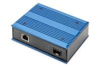 Медіаконвертор DIGITUS Industrial Gigabit PoE+ PSE, RJ45, SFP