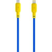 Кабель Gelius Full Silicon GP-UCN001CL Type-C до Lightning Yellow/Blue (1.2m) (20W)