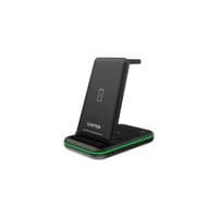 CANYON WS-304, Foldable  3in1 Wireless charger, with touch button for Running water light, Input 9V/2A,  12V/1.5AOutput 15W/10W/7.5W/5W, Type c to USB-A cable length 1.2m, with QC18W EU plug,132.51*75*28.58mm, 0.168Kg,Blue