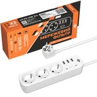 Сетевой фильтр PREMIUM LP-X3 USB 2 м White (2200 Вт)