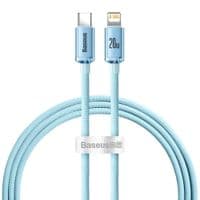 Кабель Baseus Crystal Shine Type-C to Lightning 20W 1.2M Голубой (CAJY001303)
