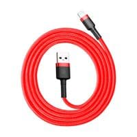 Кабель Baseus Cafule USB 2.0 to Lightning 1.5A 2M Чорний/Червоний (CALKLF-C19)