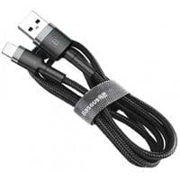 Кабель Baseus Cafule USB 2.0 to Lightning 1.5A 2M Чорний/Сірий (CALKLF-CG1)
